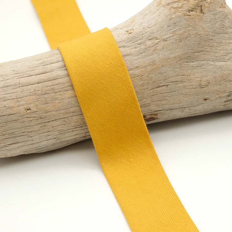 Biais Jersey Coton 20mm Moutarde - Lisette - Maison Klem